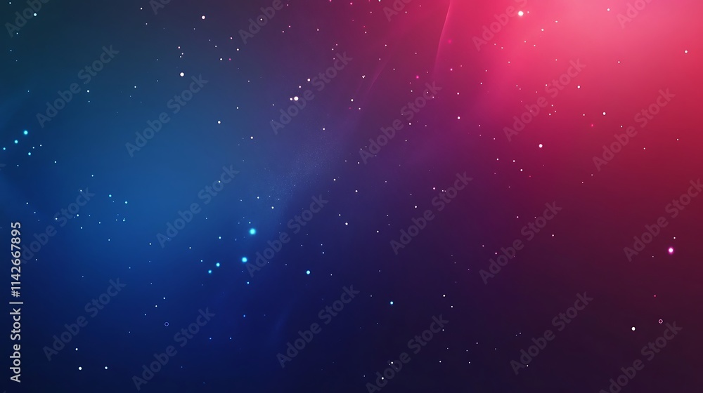Naklejka premium Abstract Cosmic Nebula Blue Pink Gradient Background