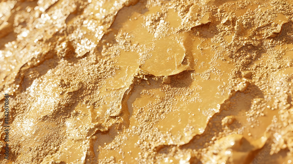 Obraz premium Golden Mud Abstract Texture Background