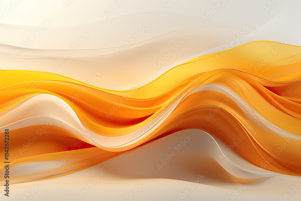 Flowing abstract waves in shades of orange and white create a dynamic and visually appealing design. The smooth curves and interplay of colors evoke a sense of motion and energy. Flowing abstract waves in shades of orange and white create a dynamic and visually appealing design. The smooth curves and interplay of colors evoke a sense of motion and energy.