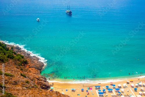 Fototapeta Naklejka Na Ścianę i Meble -  beautiful views of alanya Türkiye for background