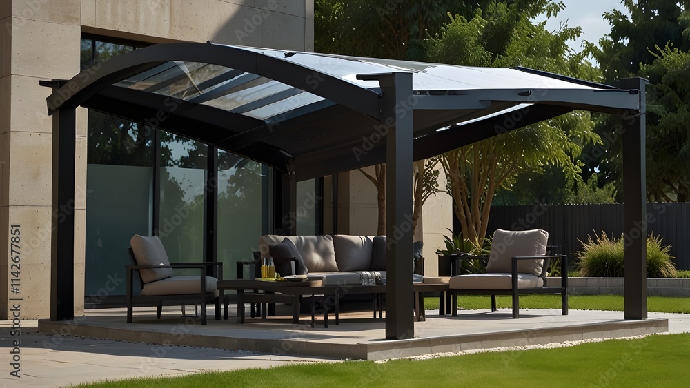 patio area in the garden