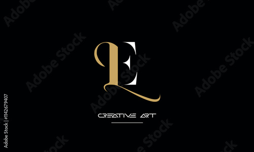 LE, EL, L, E abstract letters logo monogram
