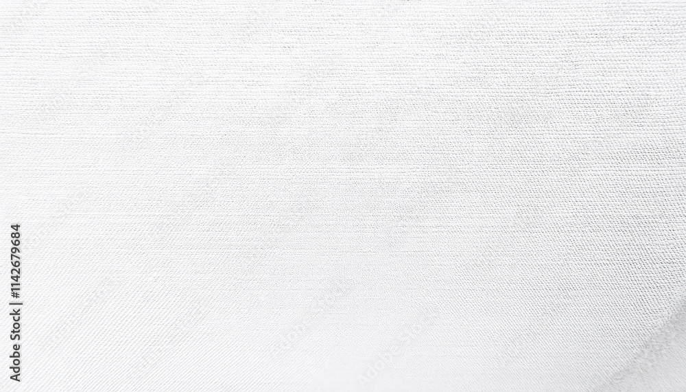 Fototapeta premium A monochromatic textured canvas background in soft light gray and white tones, offering a versatile and elegant surface ideal for artistic, design, or presentation purposes