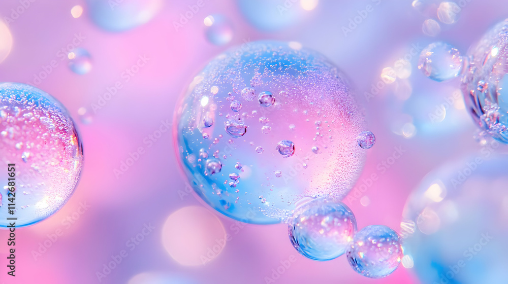 Abstract Bubble Background Pink Blue Abstract Bubble Background Pink Blue
