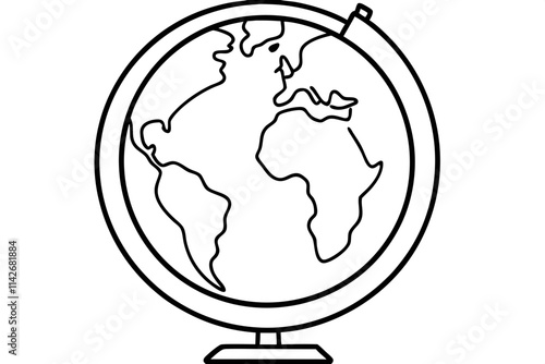 globe with heart