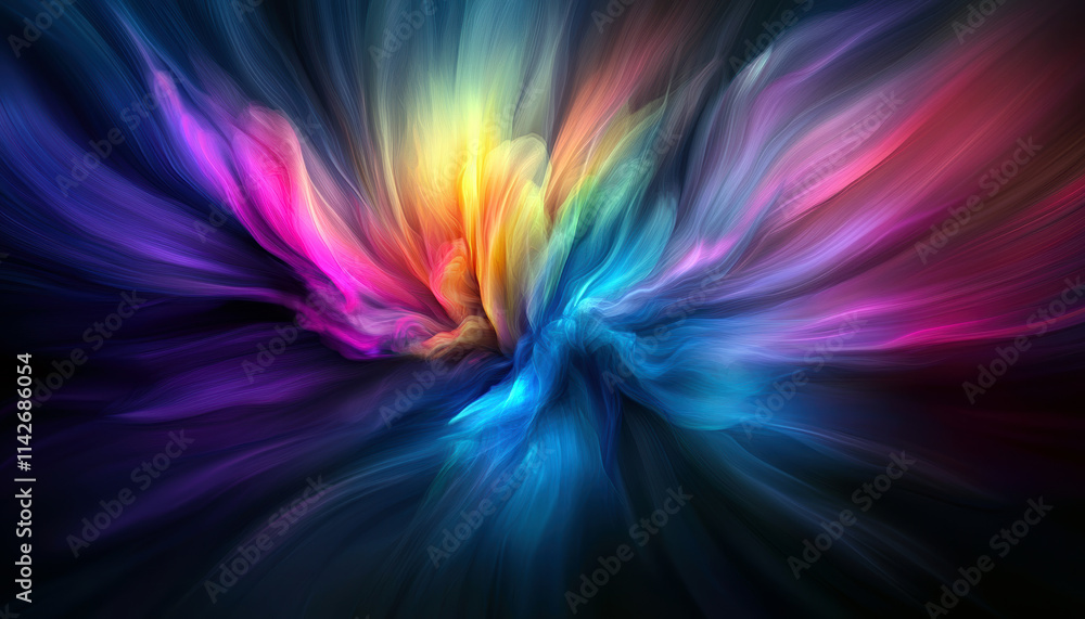 Experience a mesmerizing swirl of vibrant colors, blending seamlessly in an abstract display that evokes emotion and mystery. Experience a mesmerizing swirl of vibrant colors, blending seamlessly in an abstract display that evokes emotion and mystery.