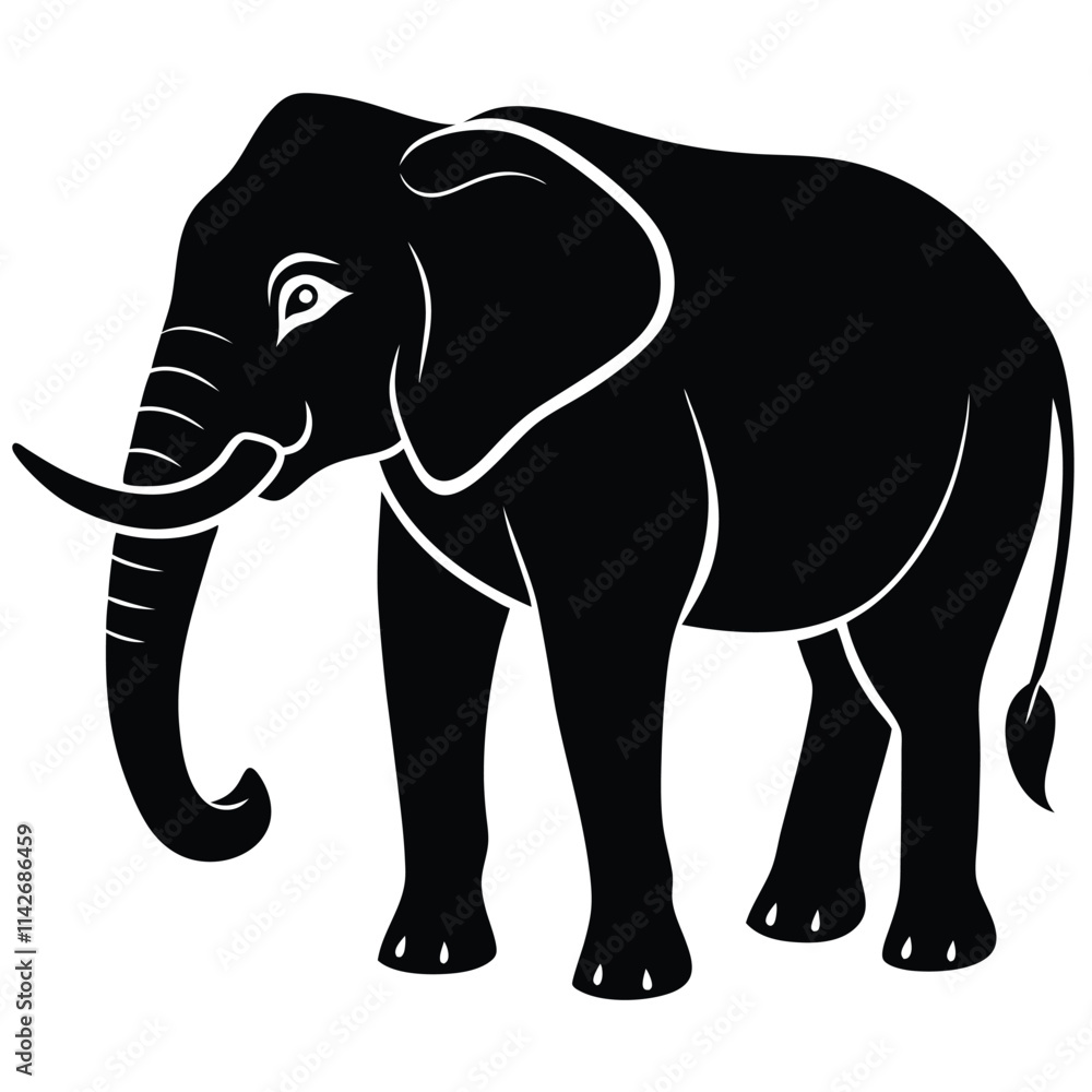 elephant vector silhouette illustration EPS File elephant vector silhouette illustration EPS File