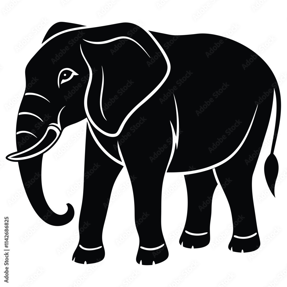 elephant vector silhouette illustration EPS File elephant vector silhouette illustration EPS File