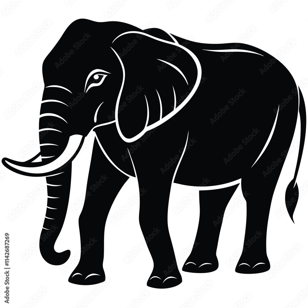 elephant vector silhouette illustration EPS File elephant vector silhouette illustration EPS File