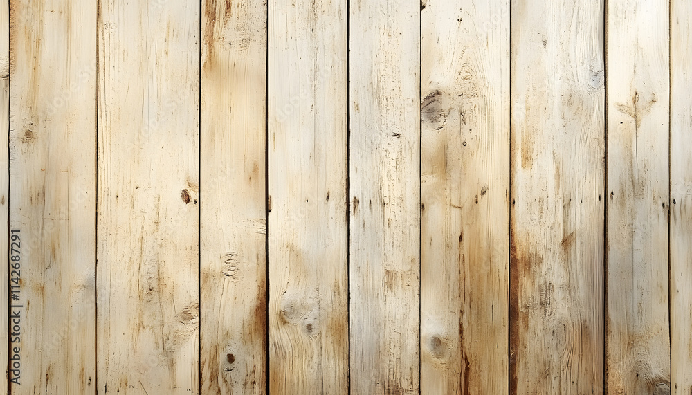 Naklejka premium Weathered Wooden Planks Vertical Texture Background