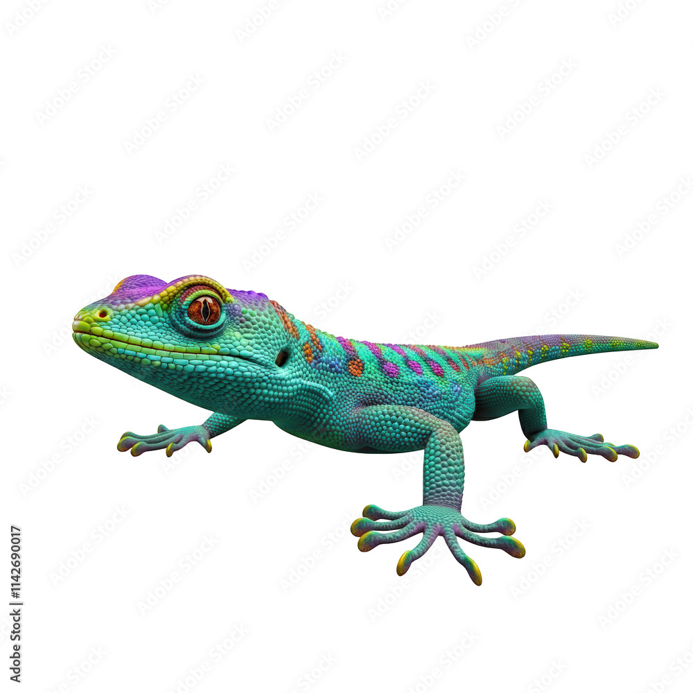 Obraz premium Vibrant Chameleon in Surreal Setting