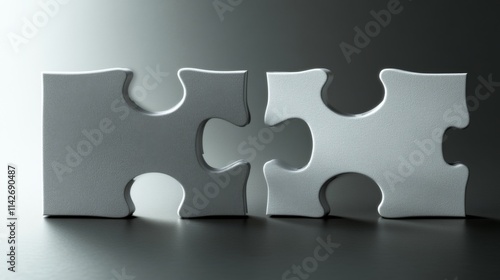 Business Acquisition Puzzle Pieces Abstract Image photo