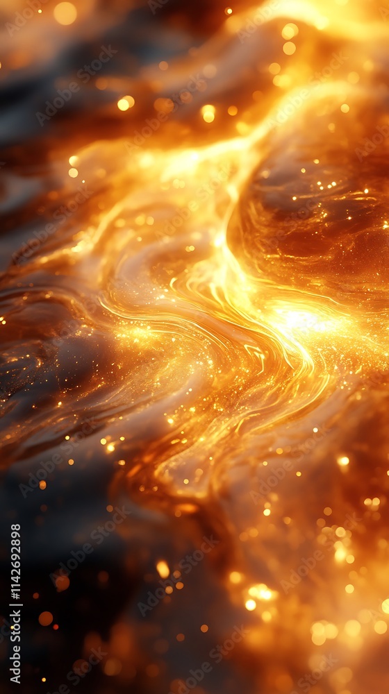Naklejka premium Abstract waves gold shimmering luxurious high resolution hd image