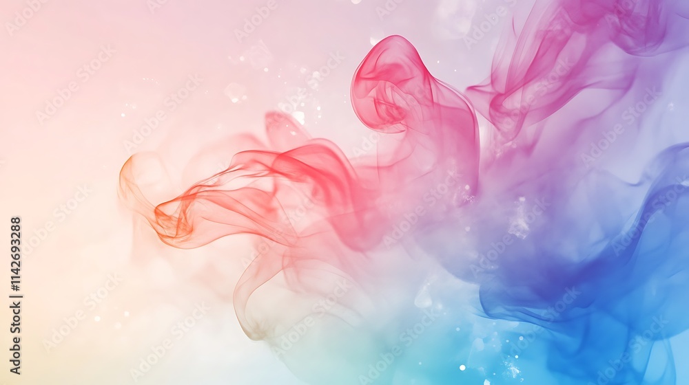 Abstract Pastel Colored Swirling Smoke Design Abstract Pastel Colored Swirling Smoke Design
