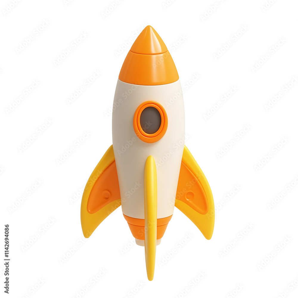 3D Rocket Isolated On Transparent Background, perfect for space themed designs, startups, and educational projects 3D Rocket Isolated On Transparent Background, perfect for space themed designs, startups, and educational projects