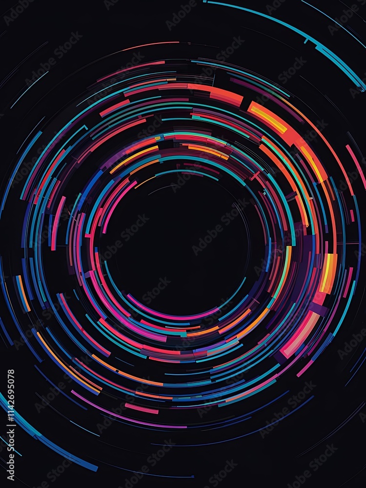 Fototapeta premium Colorful circle abstract background template for wallpaper banner presentation background