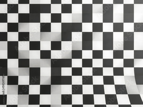 Classic black and white checkered pattern, versatile background, graphic,bold,contrast