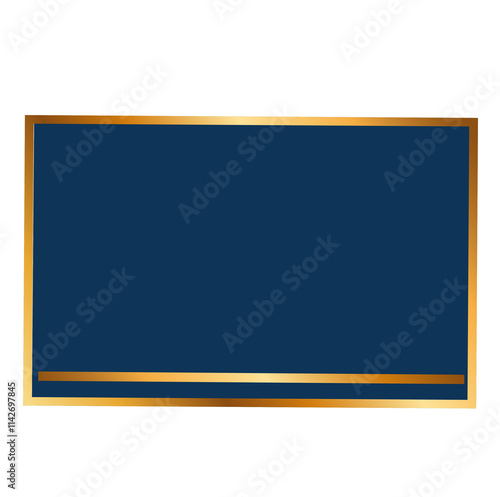 Luxury Card Design Gold and Blue Background