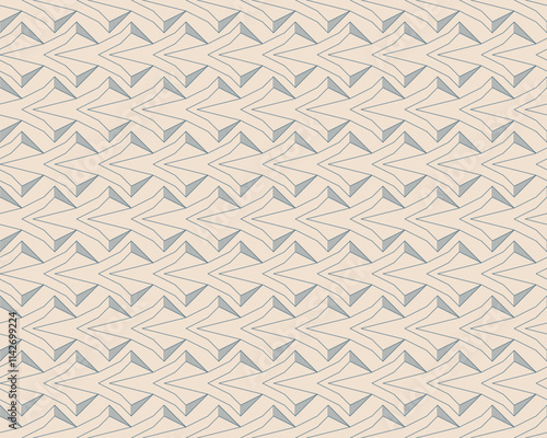 Linear geometric pattern with contour shapes in blue