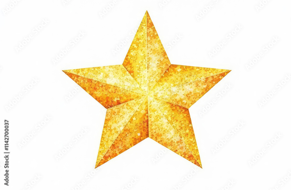 Golden star, isolate on white background. Golden star, isolate on white background.