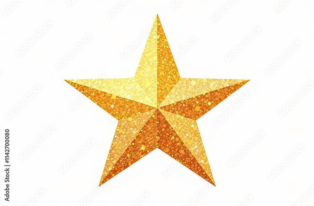 Golden star, isolate on white background. Golden star, isolate on white background.