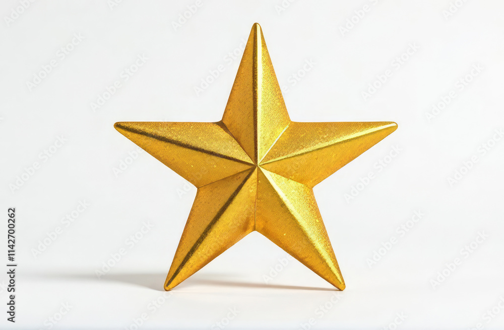 Golden star, isolate on white background. Golden star, isolate on white background.