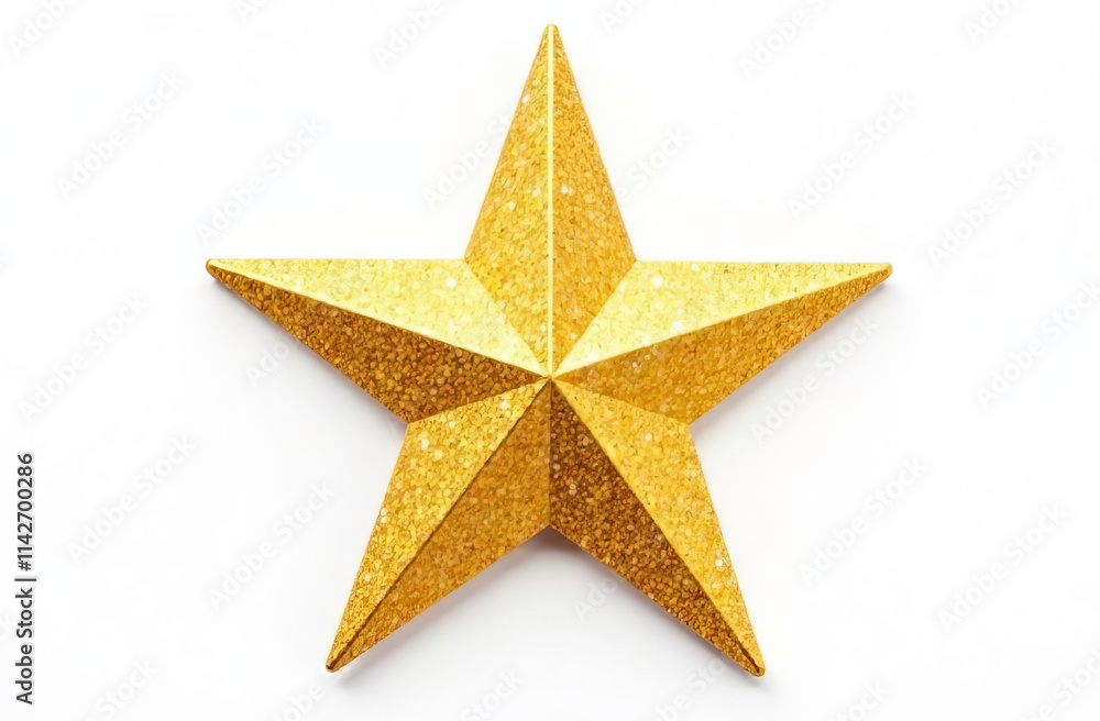 Golden star, isolate on white background. Golden star, isolate on white background.