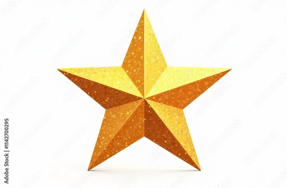 Golden star, isolate on white background. Golden star, isolate on white background.