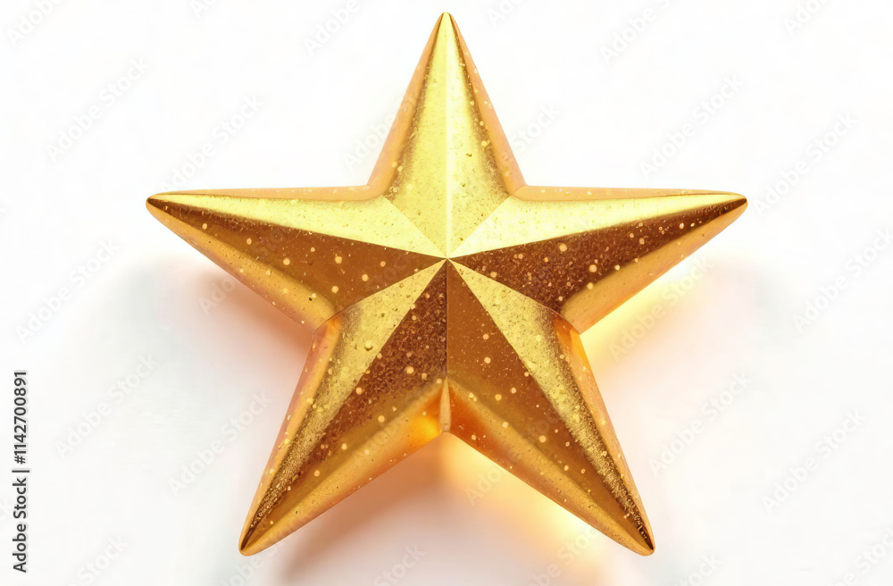 Golden star, isolate on white background. Golden star, isolate on white background.