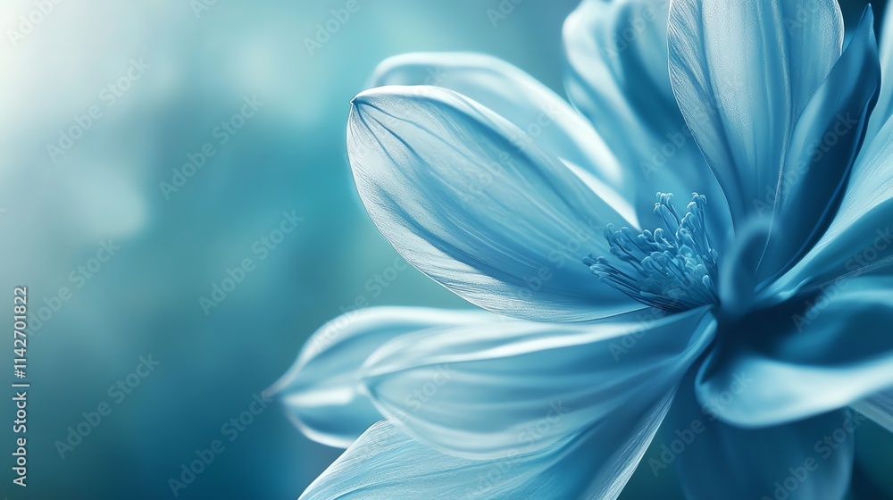 A close-up of a delicate blue flower highlighting its beauty. A close-up of a delicate blue flower highlighting its beauty.