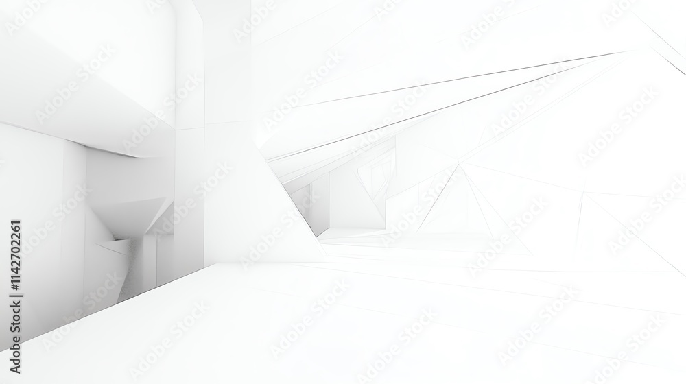 A minimalist, modern architectural space in white tones. A minimalist, modern architectural space in white tones.