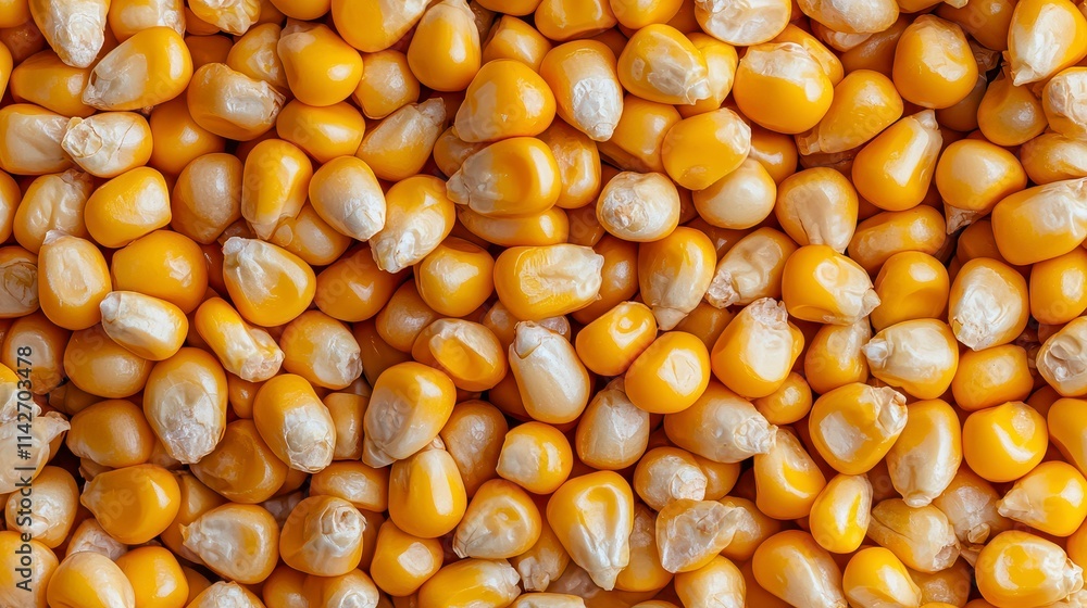 Golden Corn Kernels A Bountiful Harvest Close-Up Golden Corn Kernels A Bountiful Harvest Close-Up