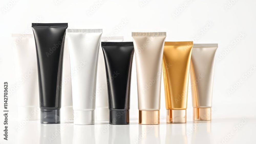 Empty Cosmetic Tubes - Clean & Realistic Templates - White, Black, Beige, Grey, Gold Empty Cosmetic Tubes - Clean & Realistic Templates - White, Black, Beige, Grey, Gold