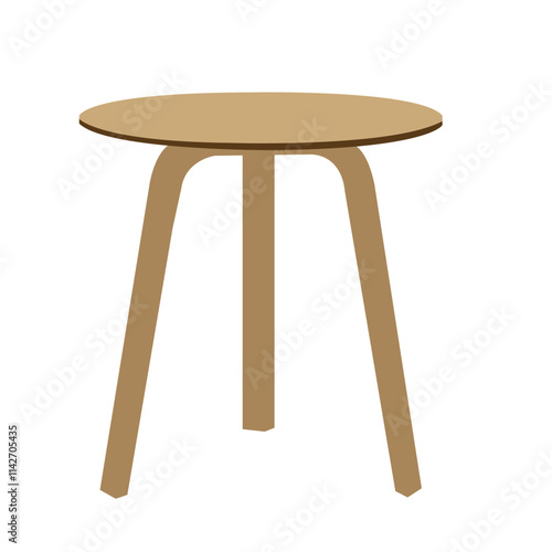 wooden table isolated on white