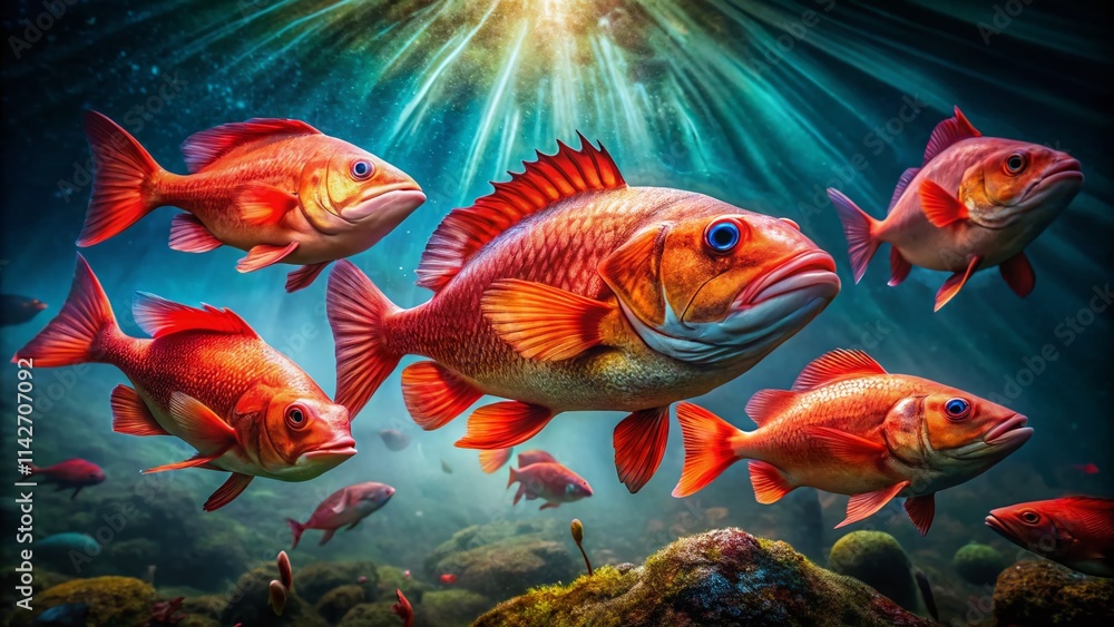 Low Light Photography: Stunning Red Fish Species - Red Fish Images, Underwater Photography, Aquatic Life, Fish Pictures, Deep Sea Creatures Low Light Photography: Stunning Red Fish Species - Red Fish Images, Underwater Photography, Aquatic Life, Fish Pictures, Deep Sea Creatures