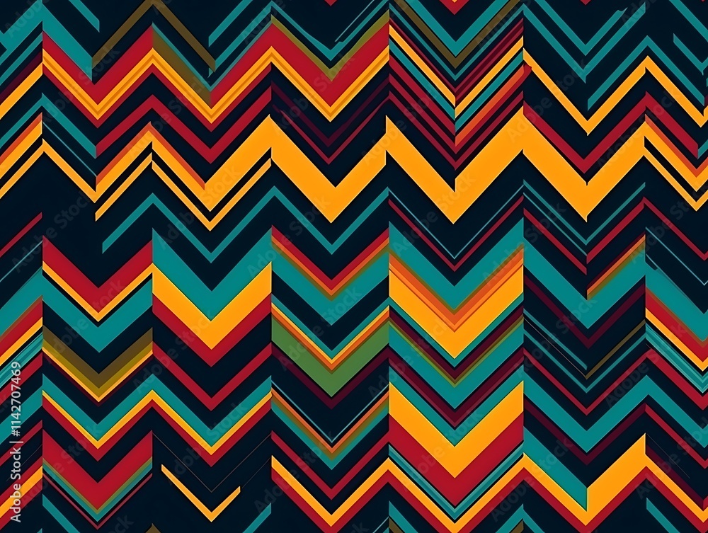 Abstract Colorful Chevron Pattern Design Abstract Colorful Chevron Pattern Design