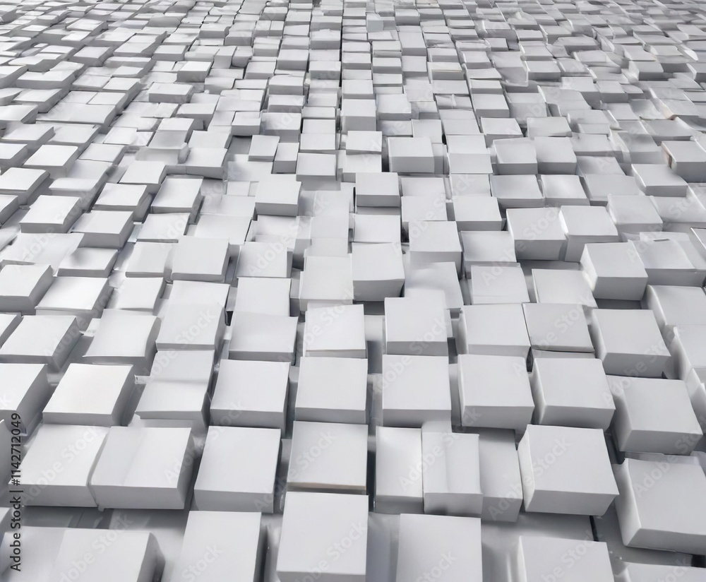 Modern and stylish concept featuring white moving squares, artistic expression, visual elements, minimalist art Modern and stylish concept featuring white moving squares, artistic expression, visual elements, minimalist art