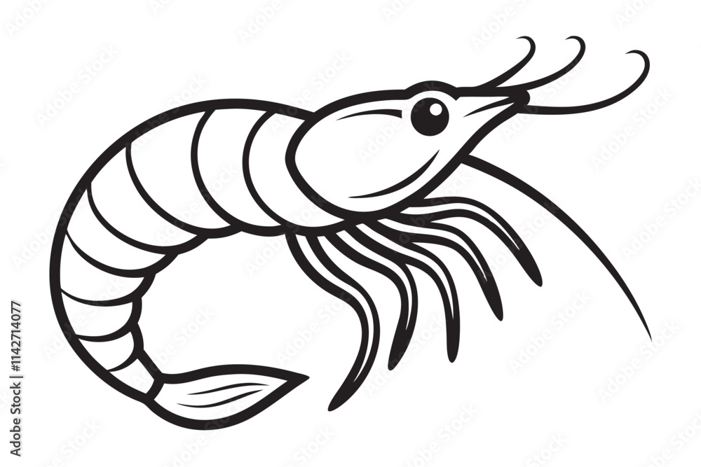 shrimp vector line art, shrimp icon vector, Sea lobster. EPS File shrimp vector line art, shrimp icon vector, Sea lobster. EPS File