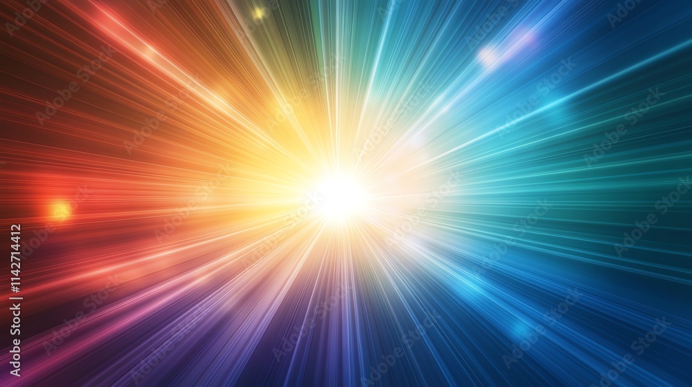 Vibrant light burst with rainbow colors and dynamic energy. Vibrant light burst with rainbow colors and dynamic energy.