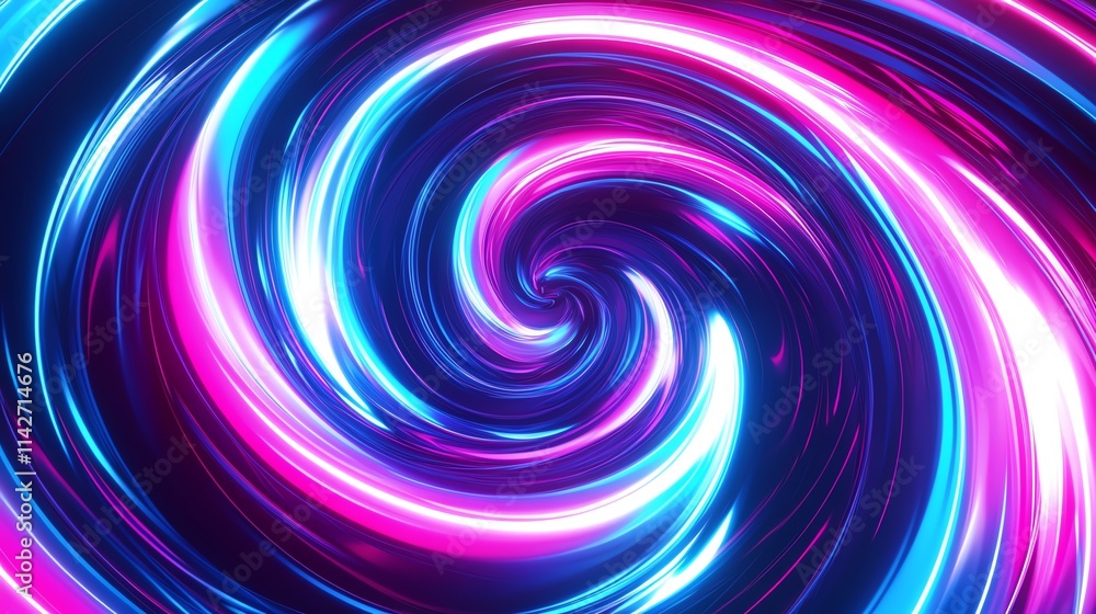 Vibrant swirl of neon lights creating a mesmerizing abstract pattern. Vibrant swirl of neon lights creating a mesmerizing abstract pattern.