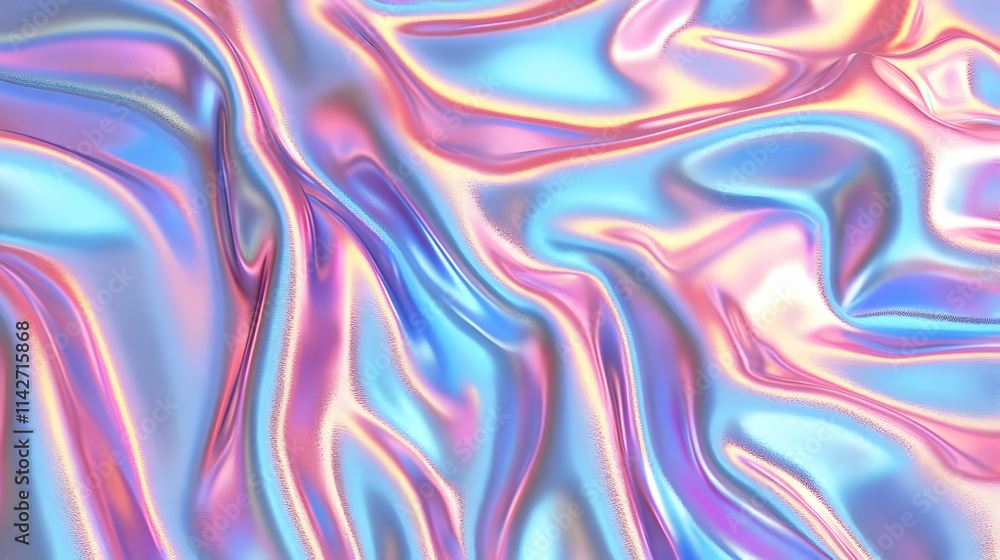 Fototapeta premium Holographic Iridescent 3D Abstract Background