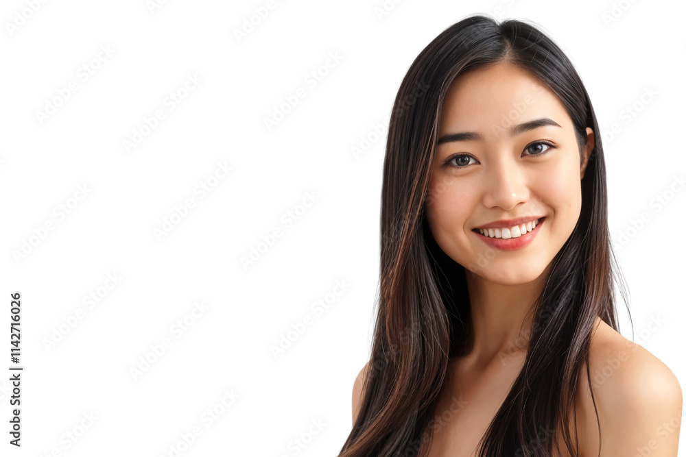 Portrait of a smiling beautiful woman isolated on transparent background Portrait of a smiling beautiful woman isolated on transparent background