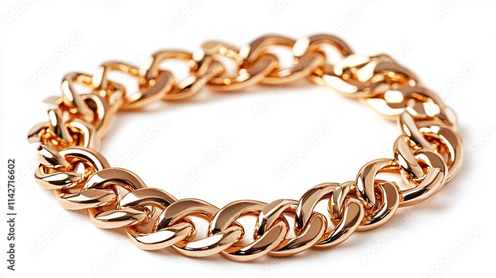 Golden chain, isolated on white background Golden chain, isolated on white background