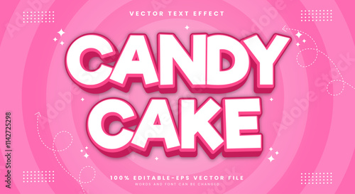 Candy Cake 3d editable text effect Template