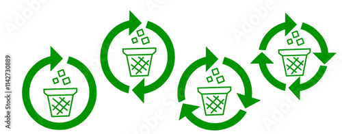 Circle Arrow icons set vector illustration, refresh, reload, Set of rotating circle arrows, different circular arrows isolated, recycling sign, arrow clock rotating symbol, arrow sign