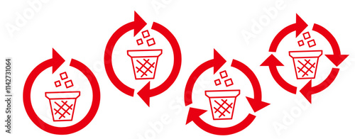 Circle Arrow icons set vector illustration, refresh, reload, Set of rotating circle arrows, different circular arrows isolated, recycling sign, arrow clock rotating symbol, arrow sign