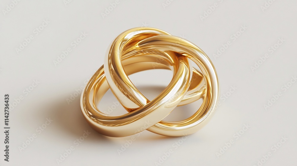 Elegant intertwined gold rings symbolizing unity and connection. Elegant intertwined gold rings symbolizing unity and connection.