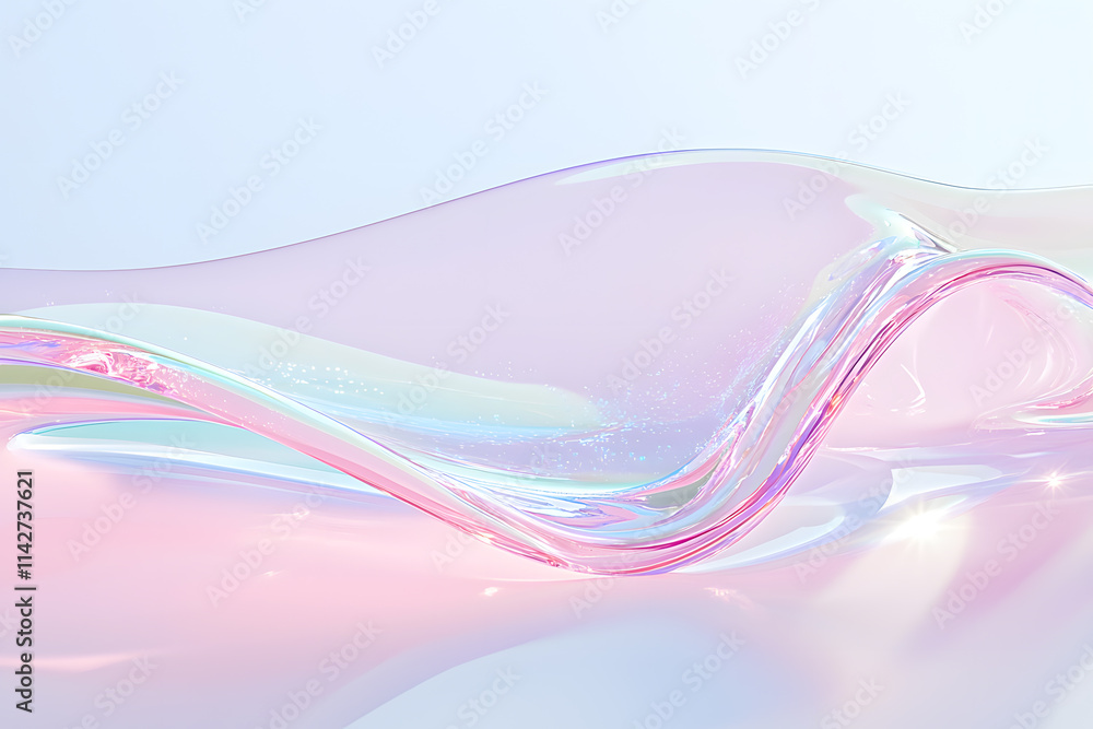 Abstract Glossy Vibrant Pink Gel Rhythmic Waves and Isolated on white background Abstract Glossy Vibrant Pink Gel Rhythmic Waves and Isolated on white background