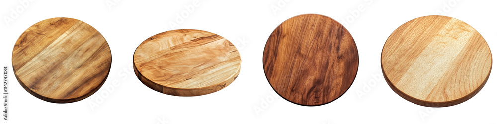 Set of wooden board isolated on transparent background Set of wooden board isolated on transparent background