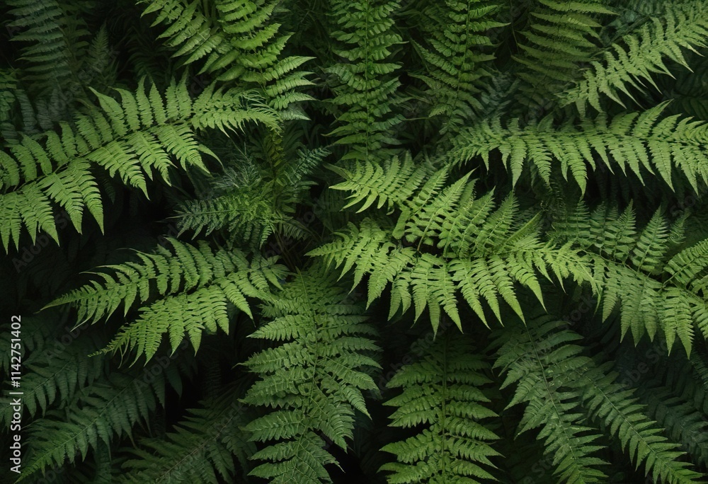 Intricate, multi-layered fern fronds forming a symmetrical pattern, delicate foliage, forest environment, organic structure, greenery Intricate, multi-layered fern fronds forming a symmetrical pattern, delicate foliage, forest environment, organic structure, greenery